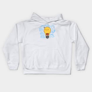 Cute Blue Teacher Lightbulb Kids Hoodie